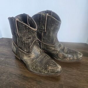 Roper Womens Dusty Distressed Leather Western Cowgirl Boots Snip Toe Size 7